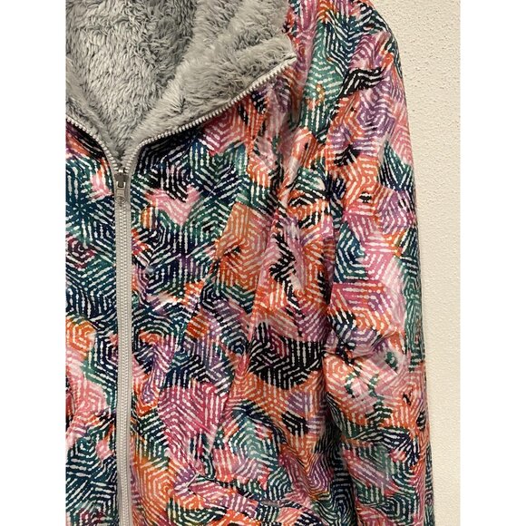 Obermeyer Tetra System Jacket Womens 10 Fleece Lined Zip Front Geometric Winter - Picture 3 of 4